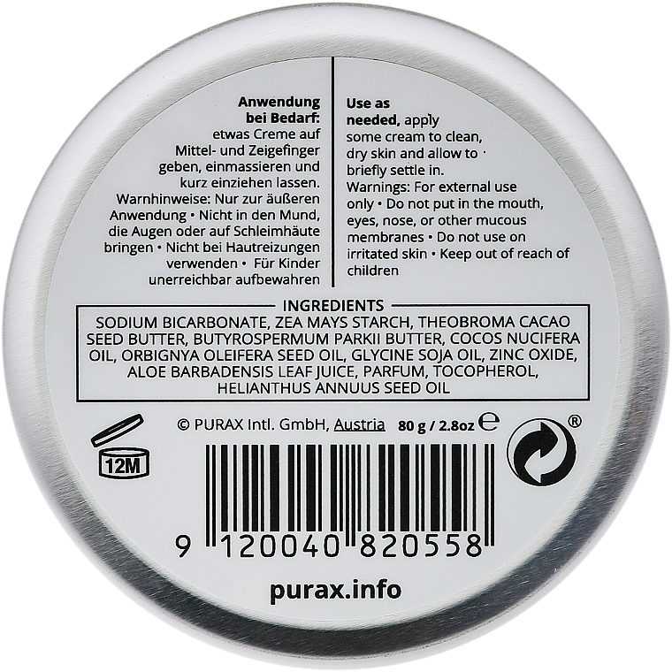 Dezodorant w kremie do ciała - Purax Deodorant Cream — Zdjęcie N2