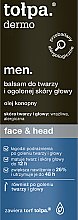 Nawilżający balsam do twarzy i ogolonej skóry głowy dla mężczyzn - Tołpa Dermo Men Face & Head — Zdjęcie N2