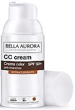 Kup Depigmentujący krem CC do twarzy - Bella Aurora CC Cream Extra Covering SPF50+