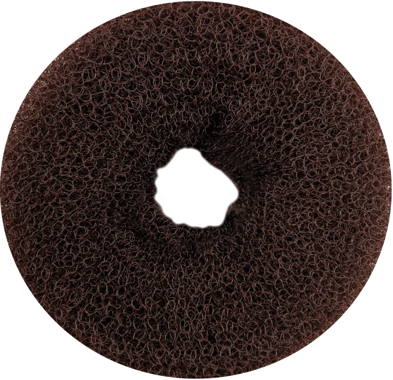 Brązowy donut do włosów (8 cm) - Titania — Zdjęcie N1