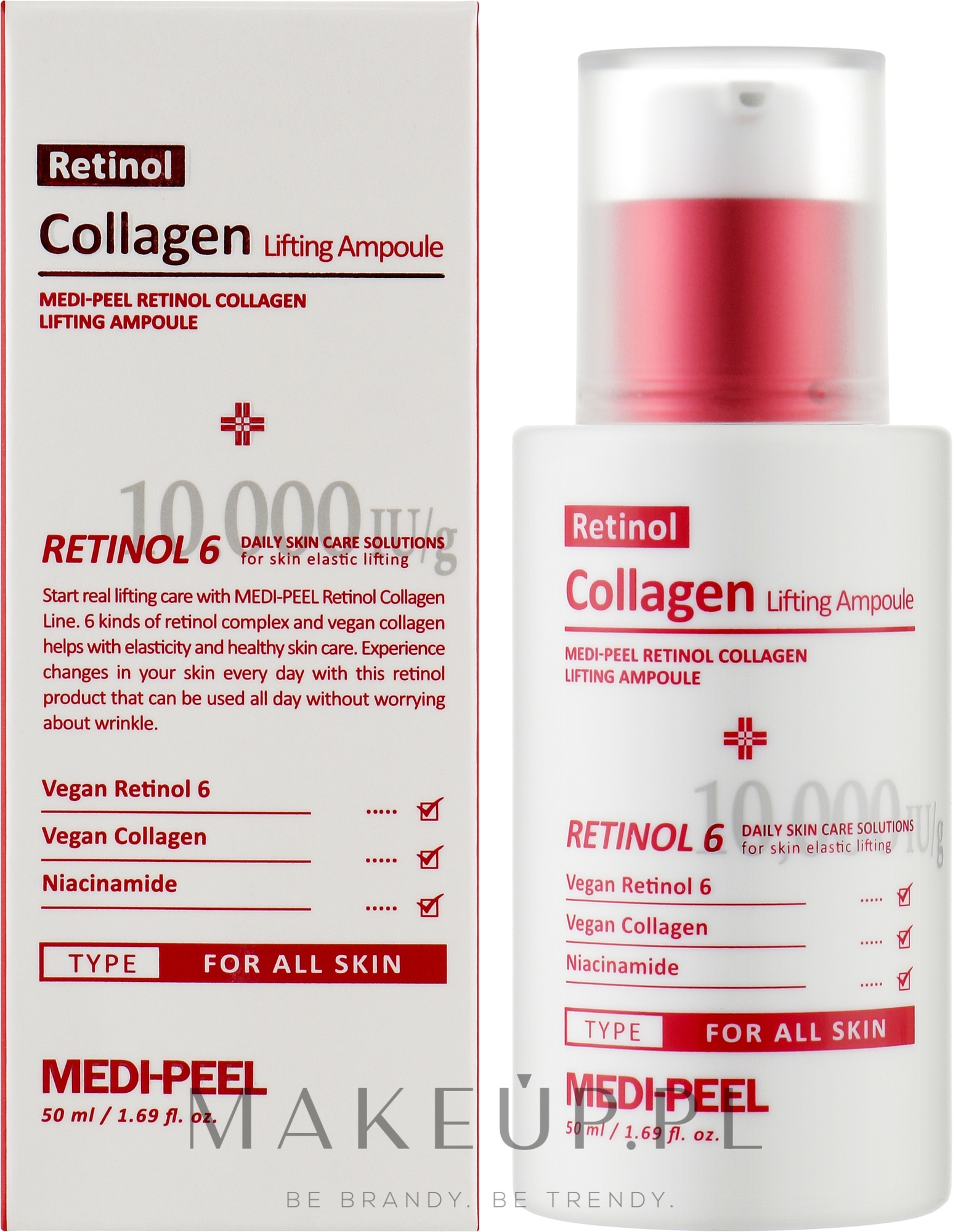 Ampułka liftingująca do twarzy z retinolem i kolagenem - MEDIPEEL Retinol Collagen Lifting Ampoule — Zdjęcie 50 ml