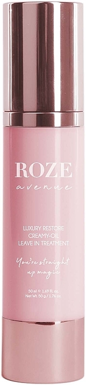 Regenerujący krem-olej do włosów, bez spłukiwania - Roze Avenue Luxury Restore Creamy-Oil Leave In Treatment Travel Size — Zdjęcie N1