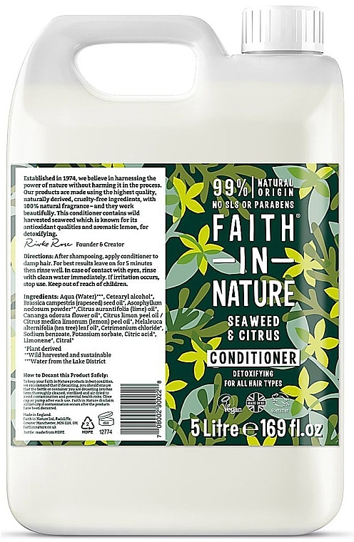 Odżywka do włosów Detox - Faith in Nature Seaweed & Citrus Conditioner Refill (wymienny wkład) — Zdjęcie N1