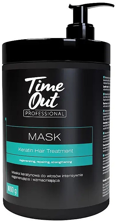 Regenerująca i ujędrniająca maska do włosów - Time Out Professional Keratin Hair Mask — Zdjęcie N1