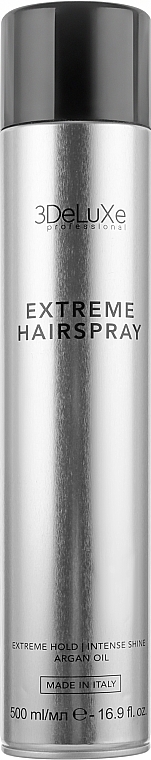Ekstra mocny lakier utrwalający - 3DeLuXe Extreme Hairspray — Zdjęcie N2