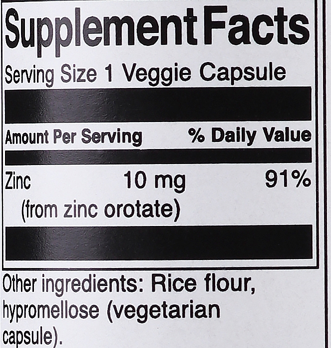 Suplement diety Orotan cynku, 10 mg, 60 szt. - Swanson Zinc Orotate — Zdjęcie N3