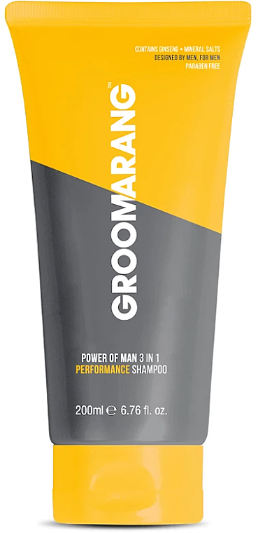Szampon do każdego rodzaju włosów dla mężczyzn - Groomarang Power Of Man 3 In 1 Performance Shampoo — Zdjęcie N1