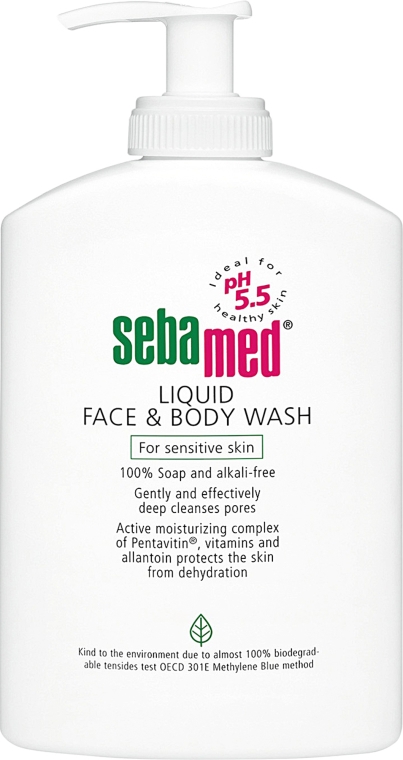 Oczyszczający żel do twarzy i ciała - Sebamed Liquid Face and Body Wash — Zdjęcie N3
