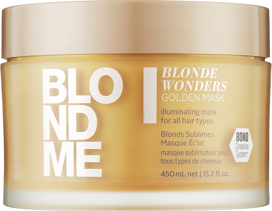 Rozświetlająca maska do włosów blond - Schwarzkopf Professional Blondme Blonde Wonders Golden Mask — Zdjęcie N1