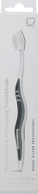 Antybakteryjna szczoteczka do zębów, szara - WhiteWash Laboratories Whitening Toothbrush