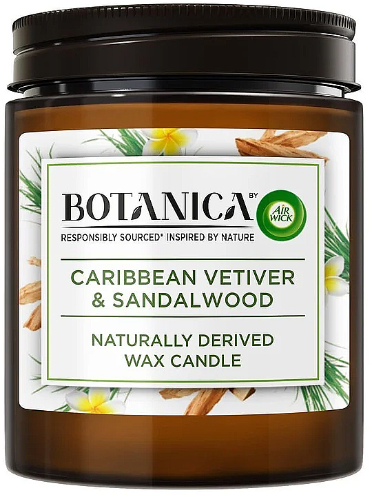 Karaibska świeca o zapachu wetiweru i drzewa sandałowego - Air Wick Botanica Carribean Vetiver & Sandalwood — Zdjęcie N1