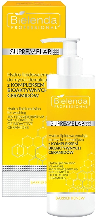 Emulsja hydrolipidowa do mycia i demakijażu - Bielenda Professional Supremelab Barrier Renew Hydro-Lipid Emulsion For Washing And Removing Make-Up — Zdjęcie N1