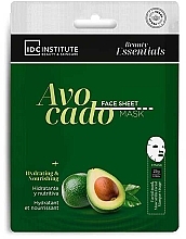 Maska do twarzy - IDC Institute Ultra Thin Face Mask Avocado — Zdjęcie N1