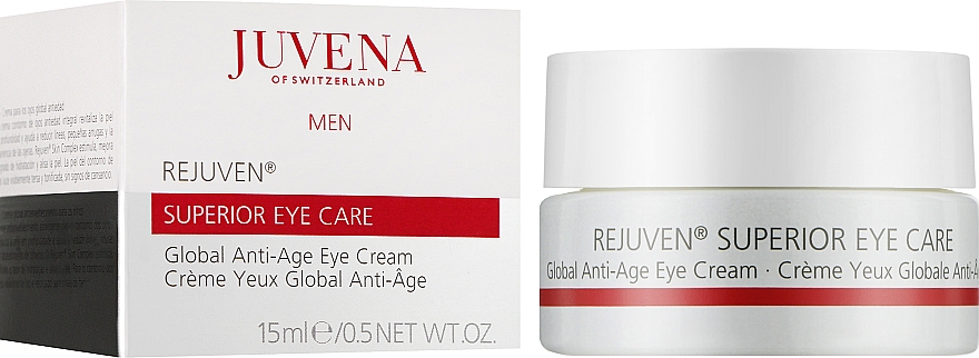 Kompleksowy krem przeciwstarzeniowy pod oczy dla mężczyzn - Juvena Rejuven Men Superior Global Anti-Age Eye Cream — Zdjęcie N2