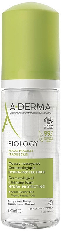 Organiczna pianka oczyszczająca - A-Derma Biology Hydra-Protective Cleansing Foam — Zdjęcie N1