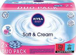 Kup Chusteczki pielęgnacyjne dla dzieci Duo Pack 2x63 szt - Nivea Baby Soft & Cream