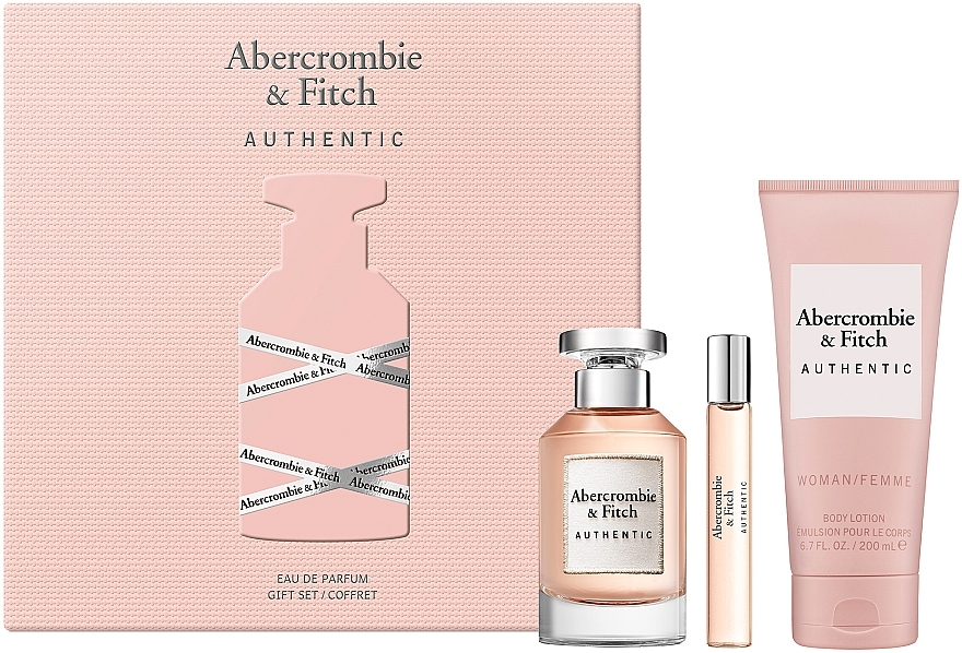 Abercrombie & Fitch Authentic - Zestaw (edp/100ml + edp/15ml + b/lot/200ml) — Zdjęcie N2