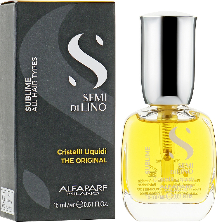 PREZENT! Nabłyszczające serum do włosów - Alfaparf Semi di Lino Sublime Cristalli Liquidi — Zdjęcie N1
