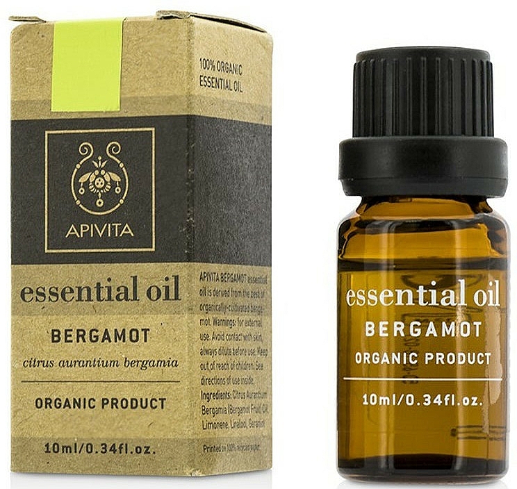 100% naturalny olejek eteryczny Bergamotka - Apivita Aromatherapy Organic Bergamot Oil  — Zdjęcie N1