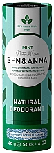 Kup Naturalny dezodorant na bazie sody Mint (karton) - Ben & Anna Natural Care Mint Deodorant Paper Tube