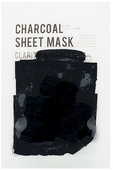 Koreańska maseczka do twarzy z węglem - Eunyul Purity Charcoal Sheet Mask — Zdjęcie N1
