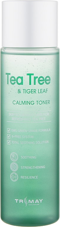 Kojący toner do twarzy, szyi i dekoltu Drzewo herbaciane i wąkrota azjatycka - Trimay Tea Tree Tiger Leaf Calming Toner