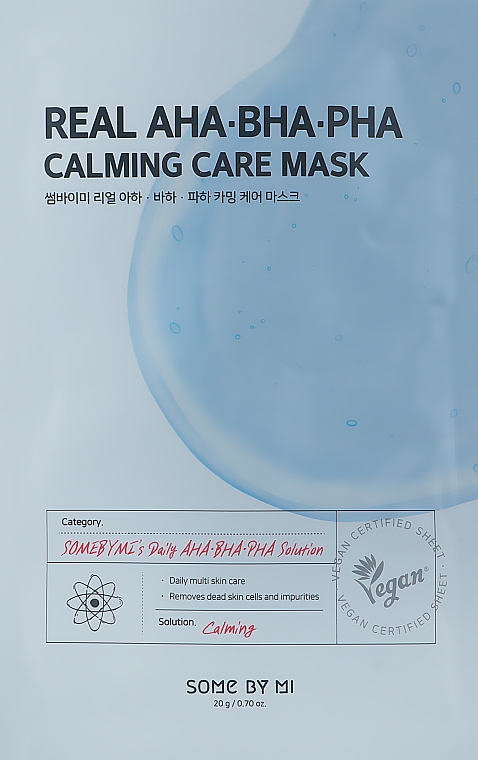 Maseczka do twarzy z kwasami - Some By Mi Real Aha Bha Pha Calming Care Mask