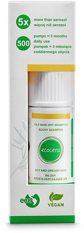 Suchy szampon do włosów przetłuszczających się - Ecocera Oily Hair