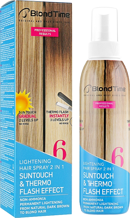 Rozświetlający lakier do włosów 2 w 1 - Blond Time Lightening Hair Spray