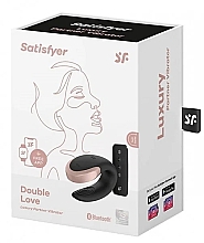 Inteligentny wibrator dla par Czarny - Satisfyer Double Love Luxury Partner Vibrator — Zdjęcie N2