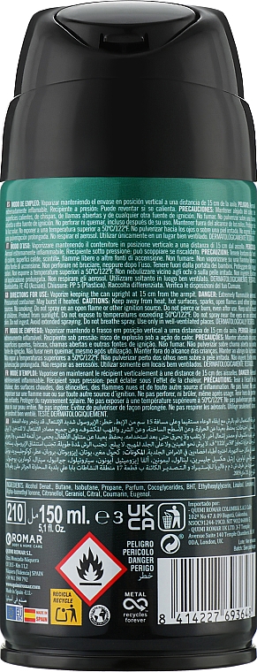 Dezodorant w sprayu Szmaragdowe Niebo - Amalfi Men Deodorant Body Spray Emerald Sky — Zdjęcie N2