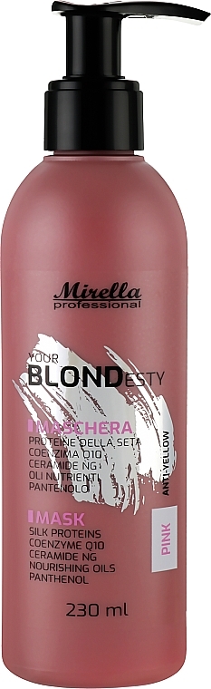 Maska dla ciepłych odcieni różowego blondu - Mirella Pink Your Blondesty Hair Mask — Zdjęcie N2