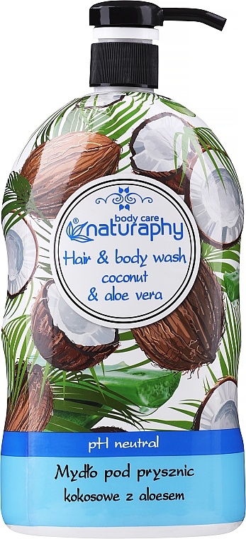 Mydło pod prysznic do włosów i ciała z olejem kokosowym - Naturaphy — Zdjęcie N3