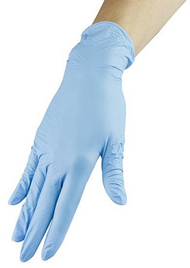 Rękawice nitrylowe, niebieskie, rozmiar M - NeoNail — Zdjęcie N1