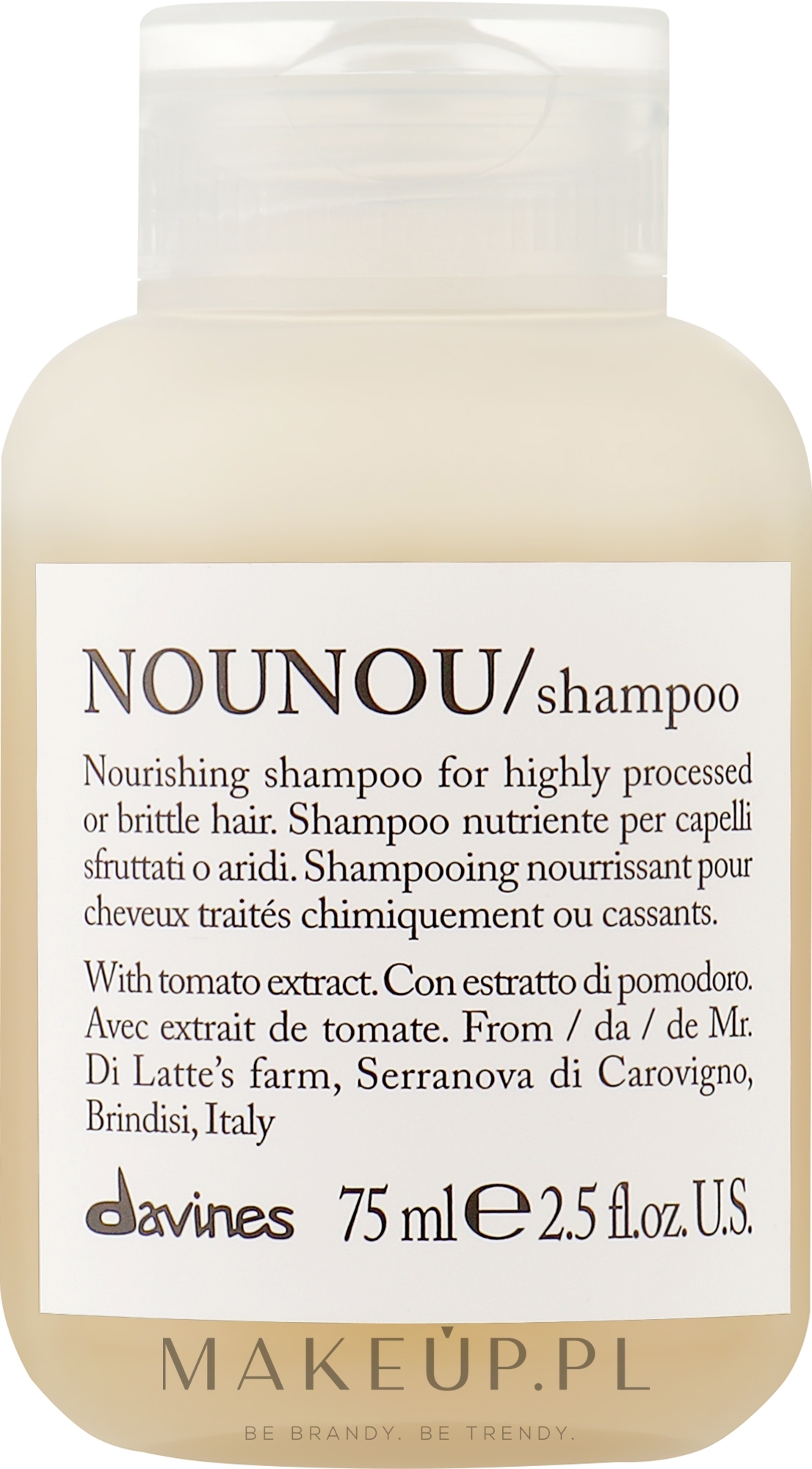 Odżywczy szampon wzmacniający włosy - Davines Nourishing Nounou Shampoo With Tomato Extract — Zdjęcie 75 ml