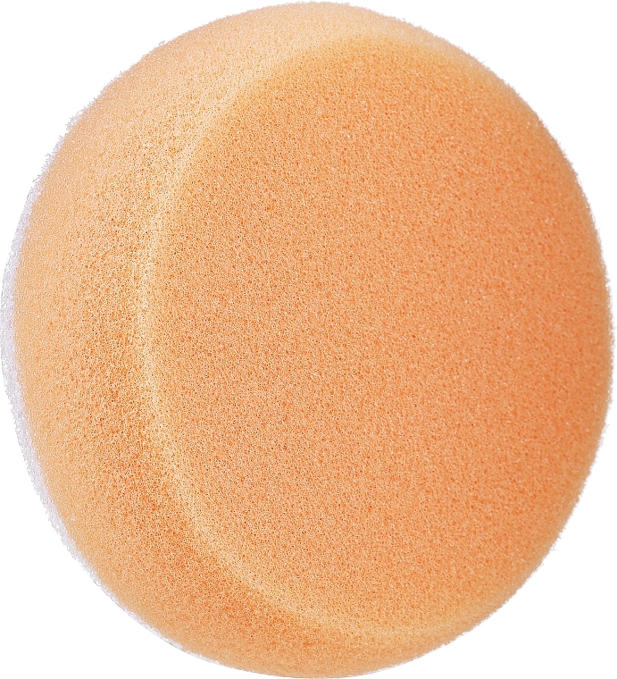 Okrągła masażowa gąbka do kąpieli, 98553, pomarańczowo-biała - Cari — Zdjęcie N1