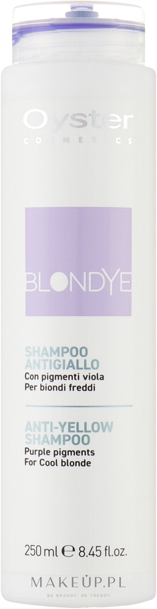 Szampon neutralizujący żółty odcień włosów - Oyster Cosmetics Blondye Anti-Yellow Shampoo — Zdjęcie 250 ml