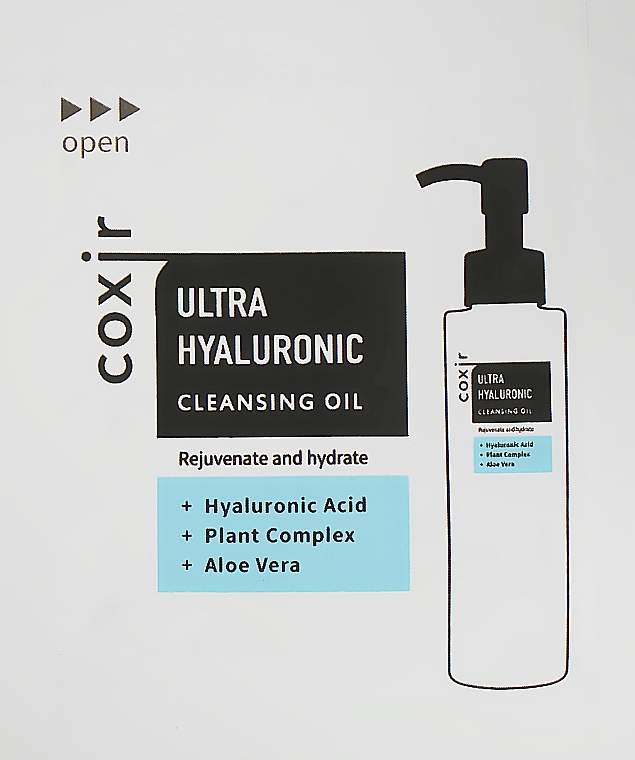 Olejek oczyszczający z kwasem hialuronowym w saszetce - Coxir Ultra Hyaluronic Cleansing Oil (próbka)