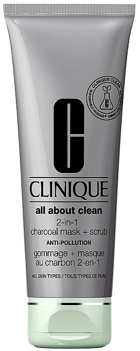 Oczyszczająca maseczka do twarzy - Clinique All About Clean 2-in-1 Charcoal Mask + Scrub — Zdjęcie N1