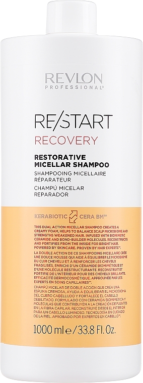 Regenerujący szampon micelarny - Revlon Professional Restart Recovery Restorative Micellar Shampoo — Zdjęcie N3