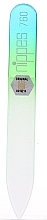 Szklany pilnik do paznokci, 9 cm, zielono-niebieski - Nippes Solingen Glass Nail File — Zdjęcie N1