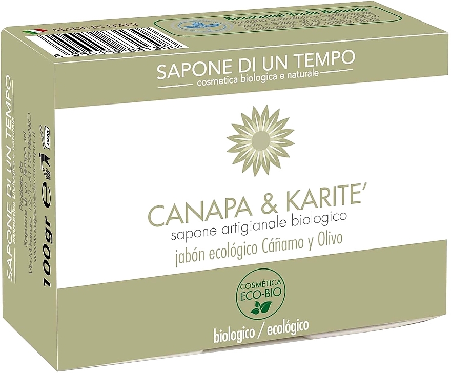 Organiczne mydło Konopie i masło shea - Sapone Di Un Tempo Organic Soap Hemp And Shea — Zdjęcie N1