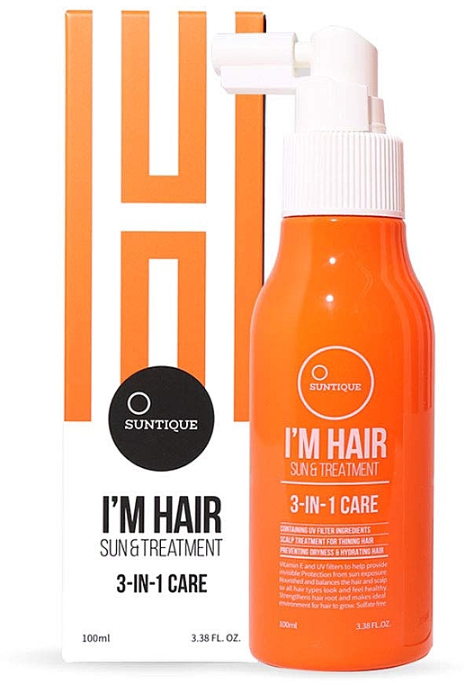 Spray do włosów z filtrem przeciwsłonecznym - Suntique I'M Hair Sun & Treatment — Zdjęcie N1