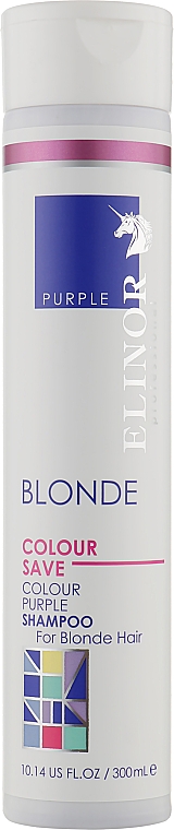 Szampon fioletowy do rozjaśnionych włosów - Elinor Colour Purple Shampoo For Blonde Hair — Zdjęcie N1