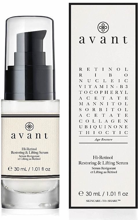 Odbudowujące serum liftingujące z retinolem do twarzy - Avant Skincare Hi-Retinol Restoring and Lifting Serum — Zdjęcie N1