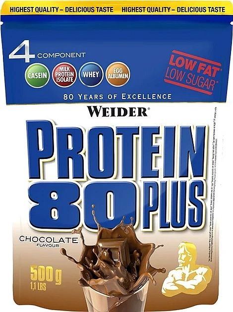 Odżywka Białkowa Czekolada - Weider Protein 80+ Chocolate — Zdjęcie N1