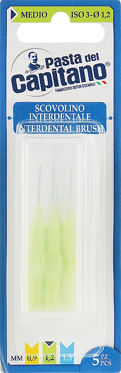 Zestaw szczoteczek międzyzębowych, jasnozielony - Pasta Del Capitano Interdental Brush Medium 1.2 mm