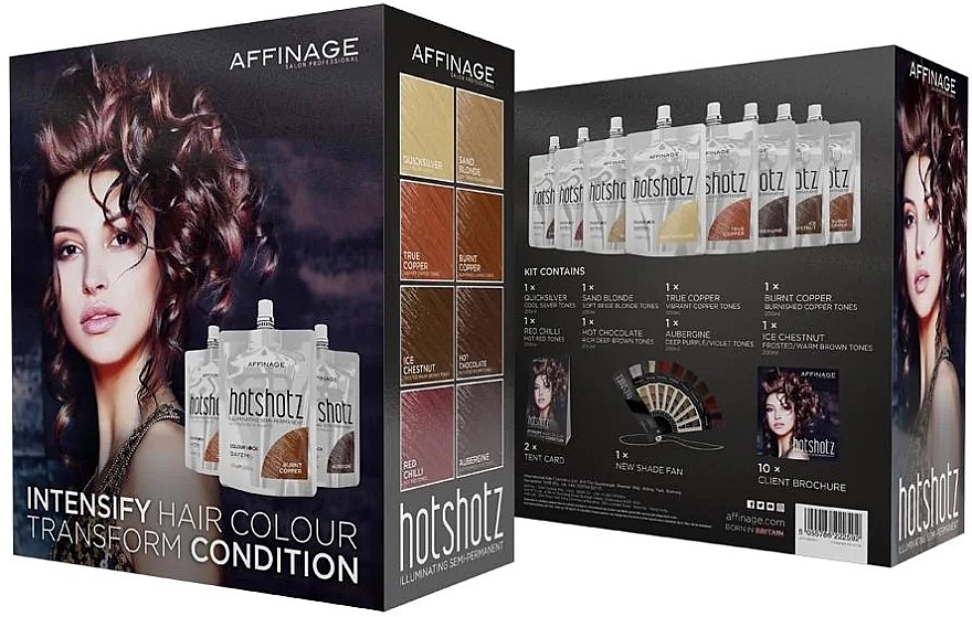 Zestaw, 11 produktów - Affinage Salon Professional Hot Shotz Intro Kit — Zdjęcie N1