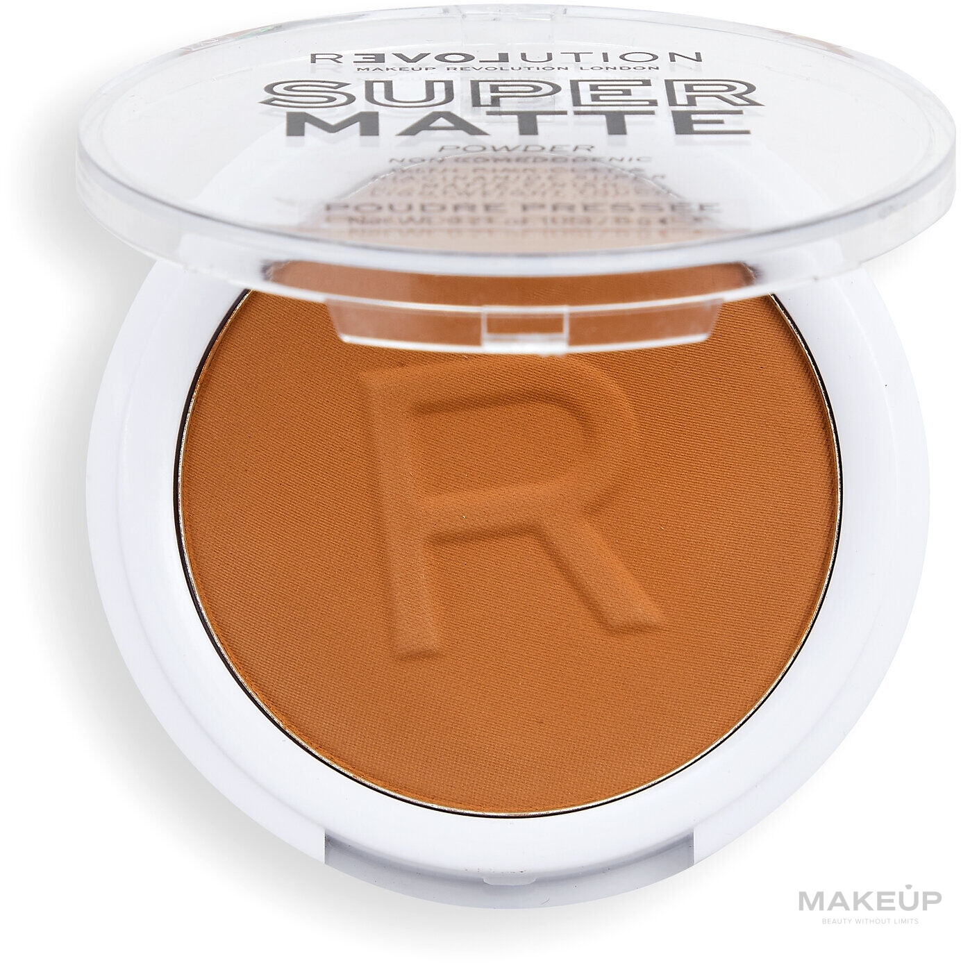 PRZECENA! Matujący puder do twarzy - Makeup Revolution Super Matte Pressed Powder * — Zdjęcie Dark Tan