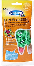 Kup Wykałaczki do zębów z nitką dla dzieci, różowe i zielone - DenTek Kids Fruit Fun Flossers